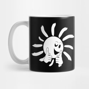 Cheerful sun (white print) Mug